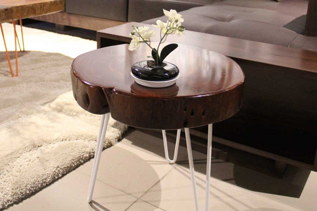 DIY bàn trà gỗ chân sắt
