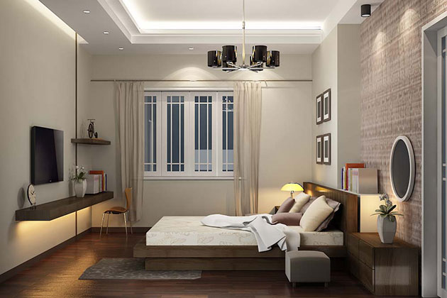 đặt hoa trong nội thất phòng ngủ