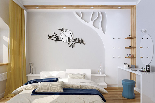 đồng hồ trang trí nội thất phòng ngủ